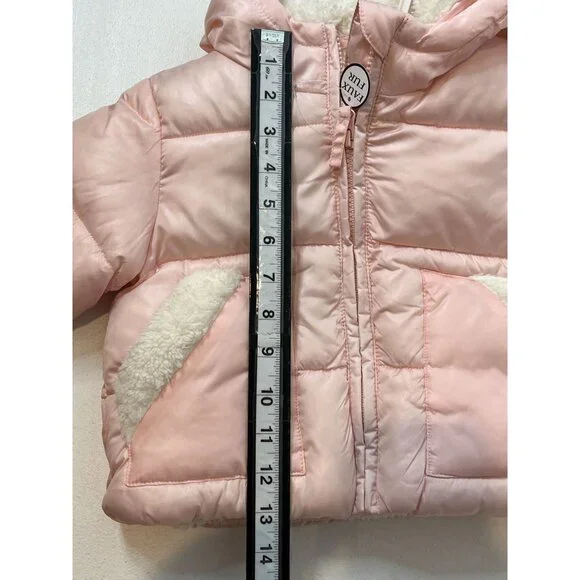 Rothschild Jacket Baby Girls Sz 12 Months Kids Puffer Coat Winter Fall Pink Hood